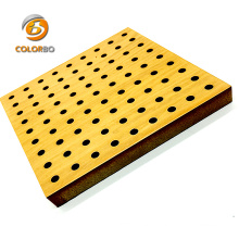 Perforated Wood Timber Melamine Sound Absorption Fireproof Panel for Display Room